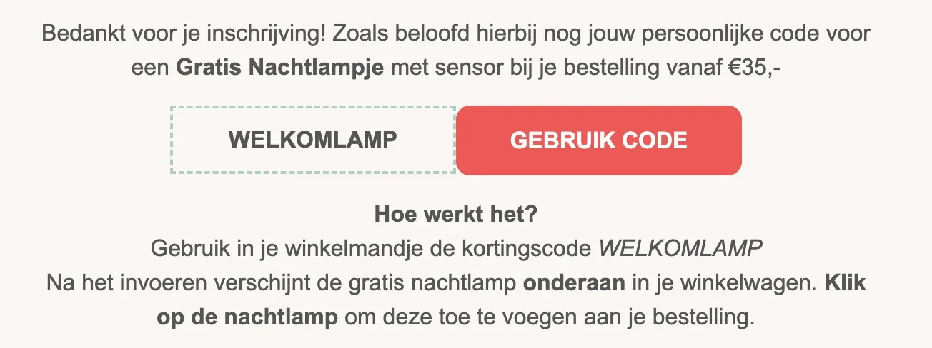 Bewijs van kortingscode - Babydrogist - Babydrogist [[gratis nachtlampje]] bij bestelling vanaf €35