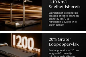 Net binnen: Opvouwbare loopband met steunbeugel 🔥