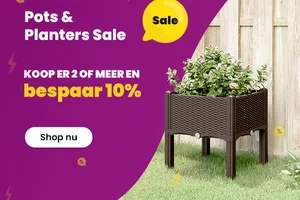 Laatste kans: Koop 2+, bespaar 10% op bloempotten & plantenbakken