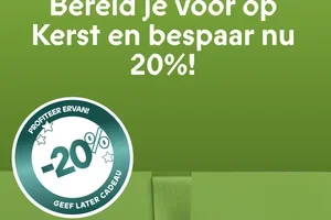 Kerstmis lijkt nog ver weg. Begin nu met 20% korting.