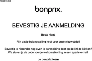 Bevestig je aanmelding voor onze nieuwsbrief