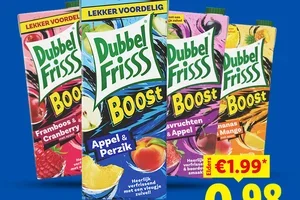 Dat is voordelig: nu DubbelFrisss Boost voor 0.98 op=op
