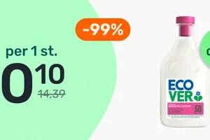 Ecover wasverzachter 1,5l: €0,10
