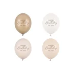 Ballonnen 'Happy Birthday to you' Beige Mix (50st)