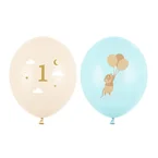 Ballonnen Muisje 1 jaar Lichtblauw (50st)