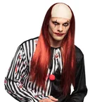Pruik Killer Clown Rood Lang Haar
