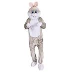 Konijnenkostuum Fluffy Bunny Grijs-Wit