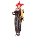 Bewegende Halloween Horror Clown met Pop 120cm