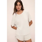Pointelle Short Sleeve Tee