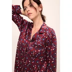 Inez Washable Silk Printed Long PJ Set