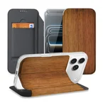 iPhone 18 Pro Max Standcase hoesje Donker Hout