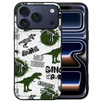 Dinosaurus hoesje iPhone 18 Pro met zwarte randen