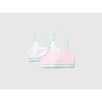 Two bras with logo elastic