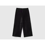 Wide chenille trousers