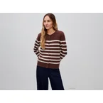 100% Shetland wool striped cardigan