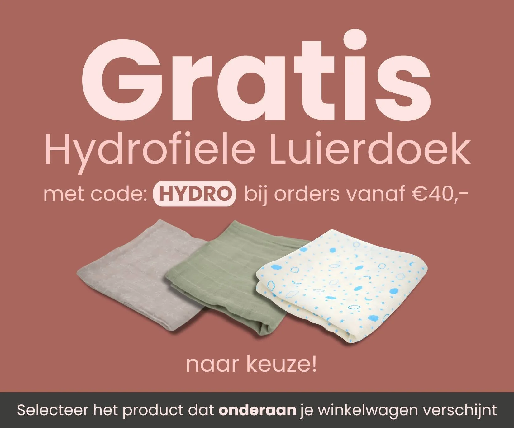Bewijs van kortingscode - Babydrogist - Babydrogist kortingscode: [[gratis luierdoek]] bij besteding vanaf €40,-