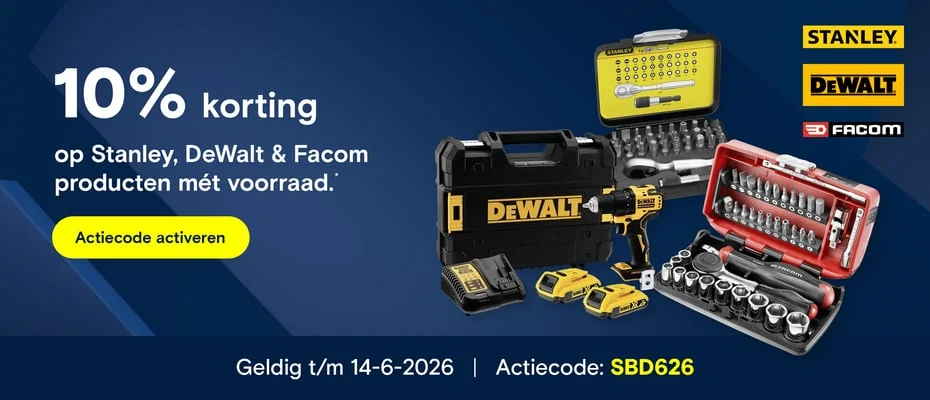 Bewijs van kortingscode - Conrad - Conrad kortingscode: [[extra korting]] op Stanley, DeWalt Facom